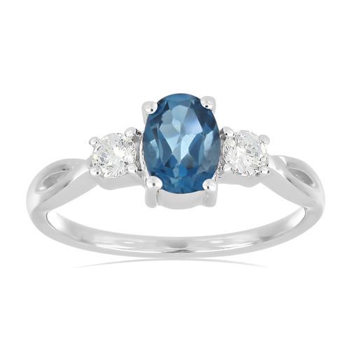 STERLING SILVER NATURAL  IOLITE GEMSTONE CLASSIC RING